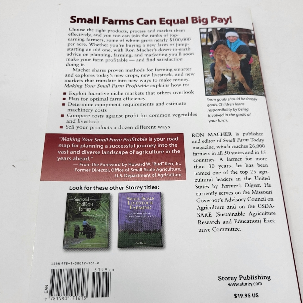 Making your small‎ Farm Profitable Ron Maher Paperback Back Small Farm Today - Picture 4 of 4